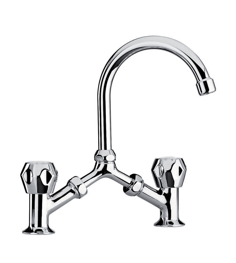 Robinet de lavabo Luna, 1 manette, chrome poli, entraxe de 4 de TAYMOR